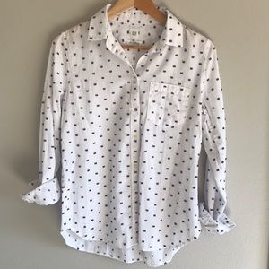 Gap Fitted Dotted Fitted Boyfriend Shirt